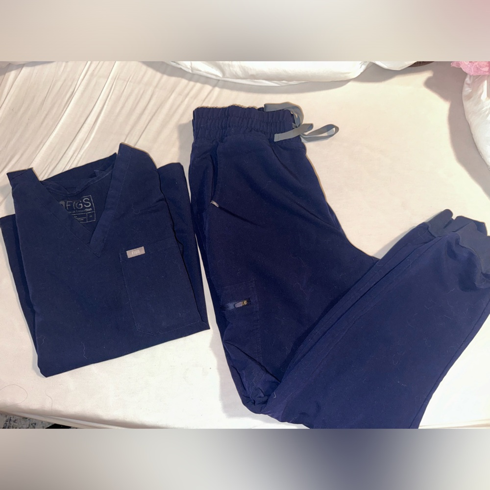 Medium figs navy set catarina top and zamora super high waisted